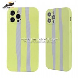 Funda 2.0mm TPU De Diseño Arco Iris Con UV y Micro De La Fibra Para iPhone11/12