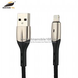 Wholesale 2.4A Nylon Fast Data Cable with Blue Light