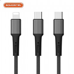 60W PD TC-TC Nylon woven fast charging cable