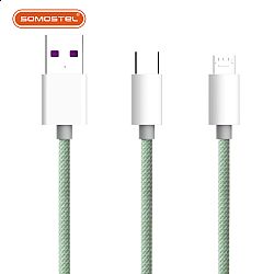 2.4A max Cloth Weaving Charging and Data Cable