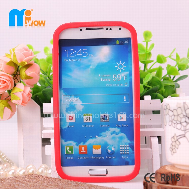 3D little green man silicone case S4 silicone phone cases