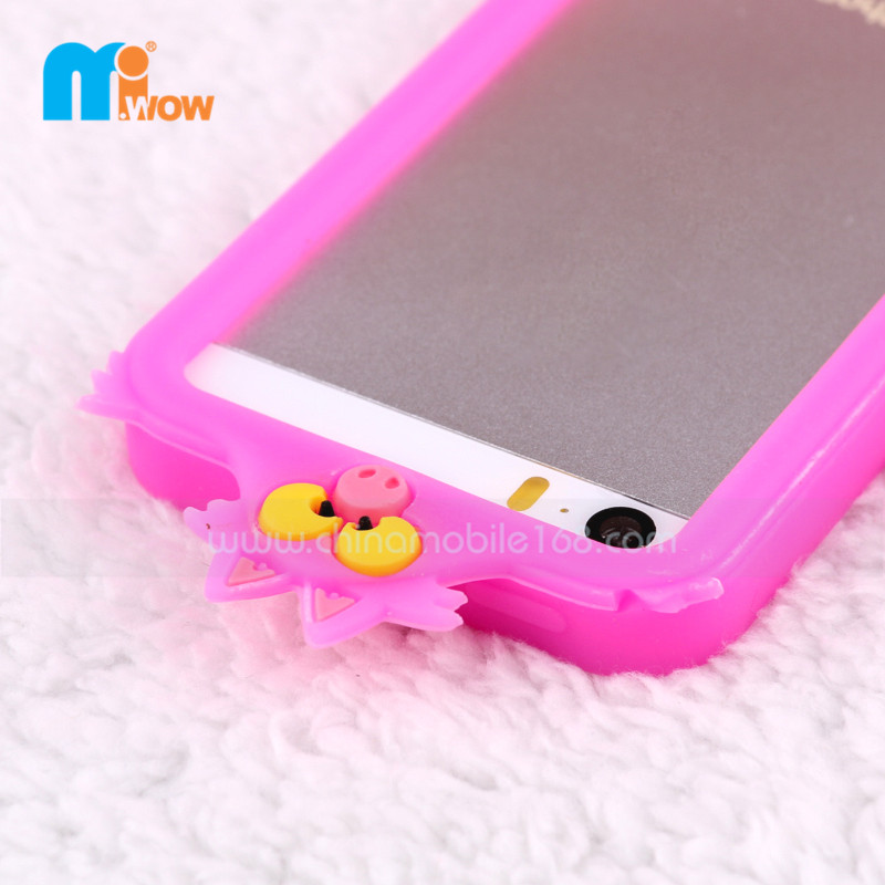 cartoon silicon bumpers for iphone 5S multi-color