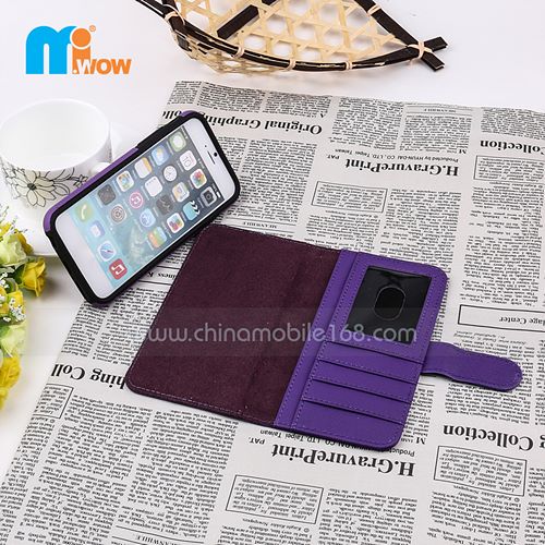 Fashion Purple Wallet Phone Cases for iPhone 6