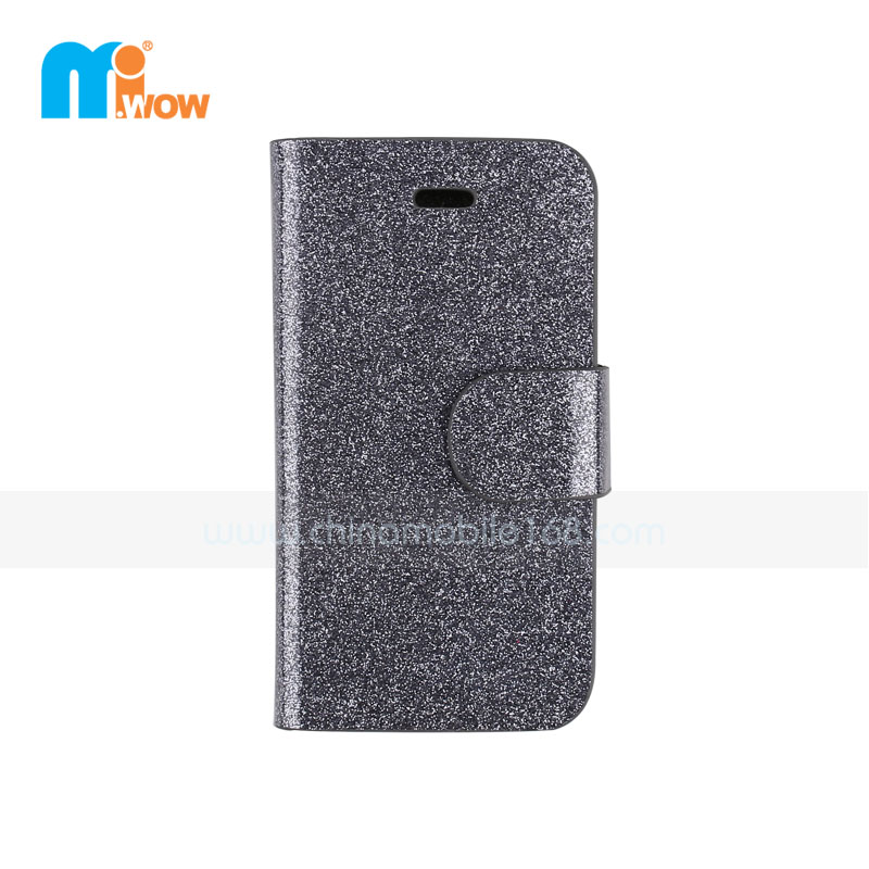 Gray Bling Case Wallet Bag Cover for iPhone 4S