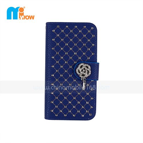 Blue Bling Diamond Stand Flip Case for iPhone 6
