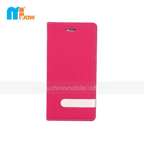 Red Flip PU Leather Magnetic Case for Iphone 6
