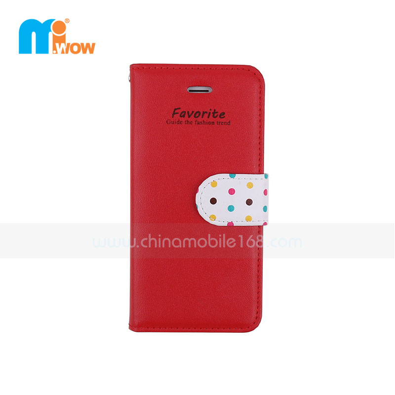 Red Wallet Card Holder Flip Case