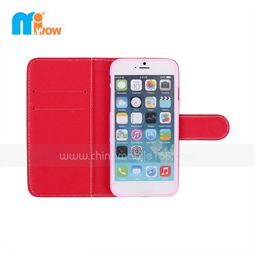 Red Faux Leather Wallet Iphone 6 Case