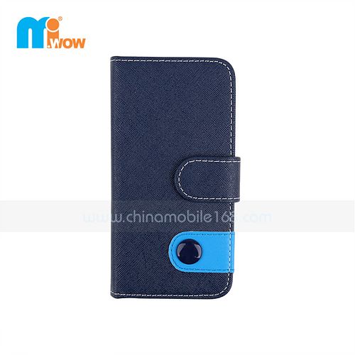 Blue Faux Leather Wallet Iphone 6 Case