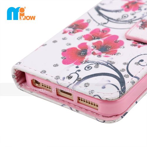 Floral Pattern Stand Wallet for Iphone 6