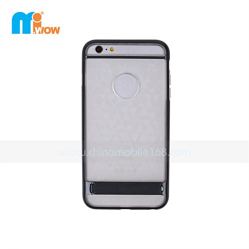 Trans White Triangle Bracket Back Cover for iphone 6 Plus