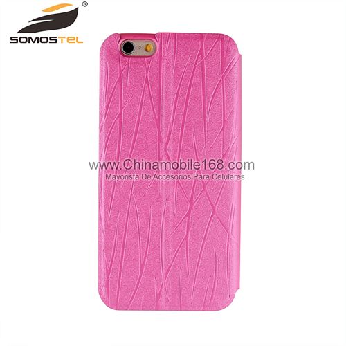 window view leather case for iPhone 6 red