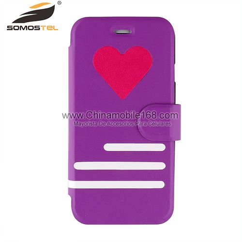 heart shape folio case for Iphone 6