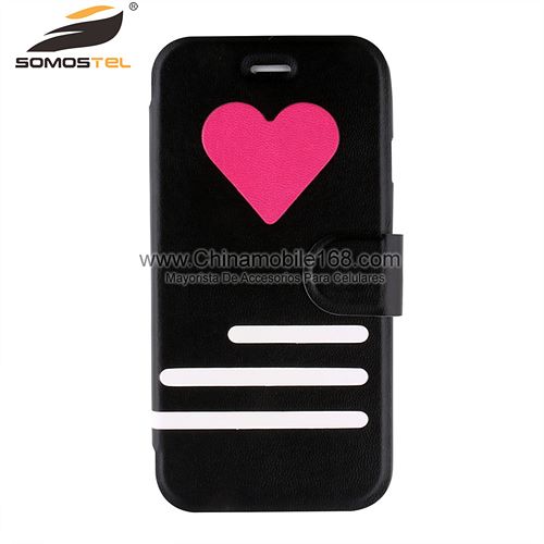 heart shape folio case for Iphone 6