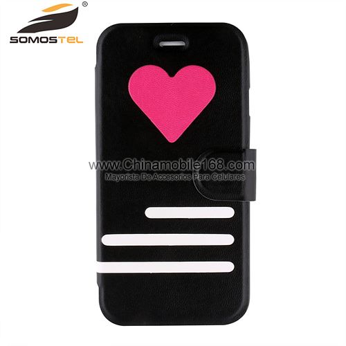 la forma del corazón estuche de folio para Iphone 6