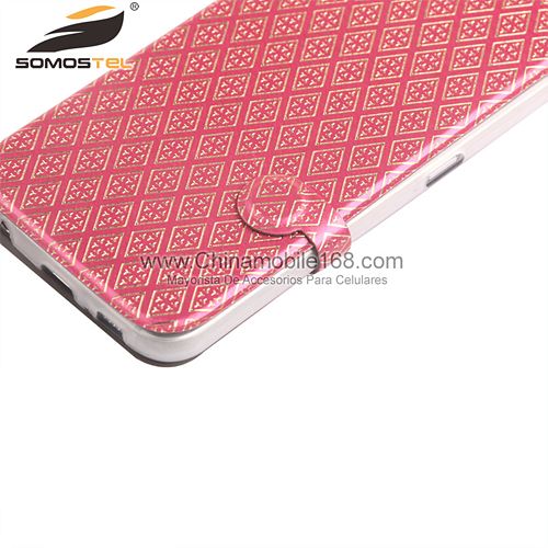 Folio Stand leather case for samsung galaxy S6