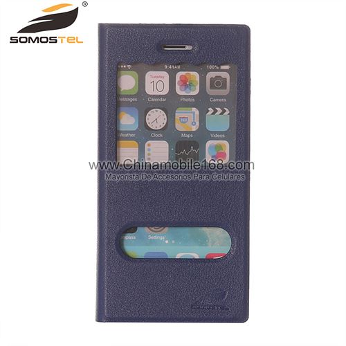 Wholesale Creative Window View Flip Folio Leather Cover Case