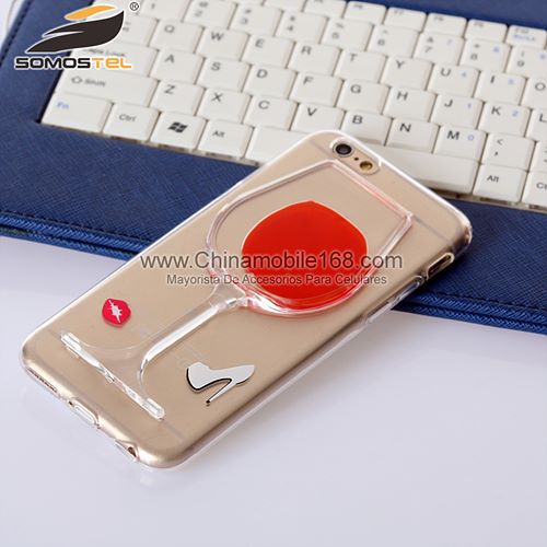 fluid liquid red wine glass cell phone case for iPhone 6s