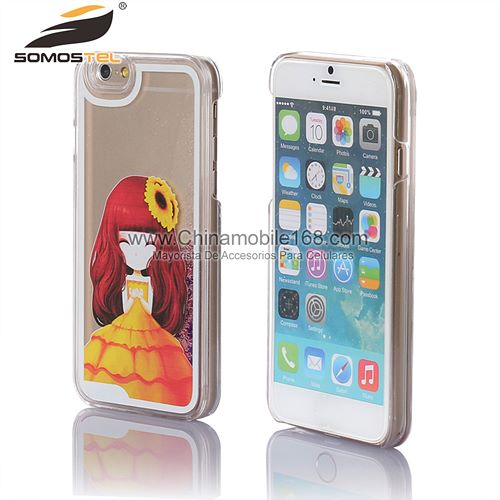 Cute Star Girls Fluid Dynamic Quicksand for iPhone case wholeasale