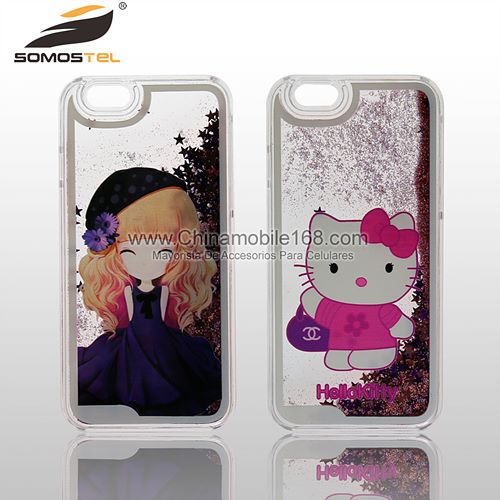 Cute Star Girls Fluid Quicksand cell phone case