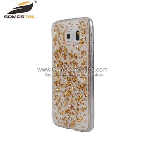 metal foil handmade pressed TPU phone case for samsung
