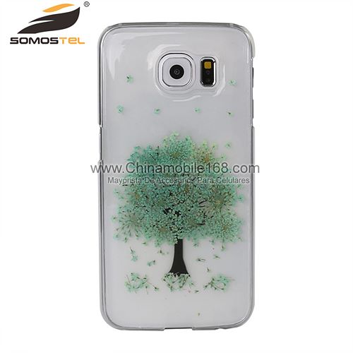 Handmade tree pressed flowers phone case for Samsung