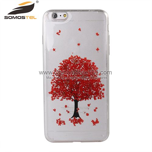 Handmade tree pressed flowers phone case