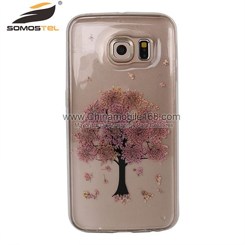 Handmade tree pressed flowers phone case