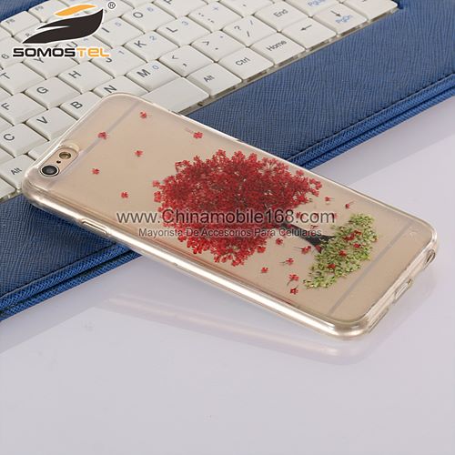 Handmade pressed flowers cell phone case