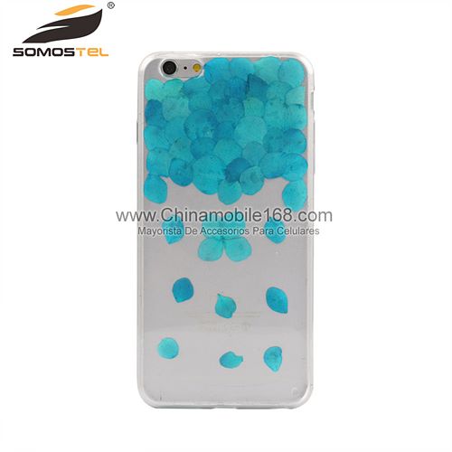 Green petal pressed flower phone case