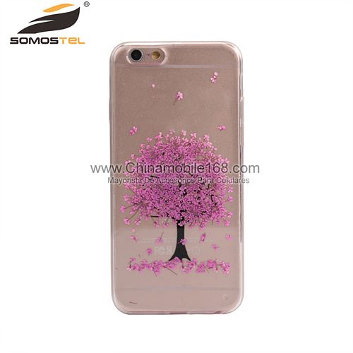 Tree real pressed flowers phone case