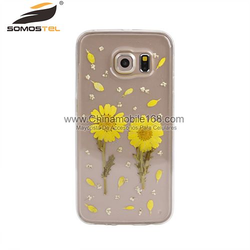 yellow sunflower pressed phone case