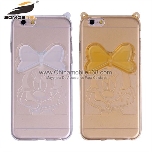 Transparent TPU Rubber Disney Minnie Protective Case Cover