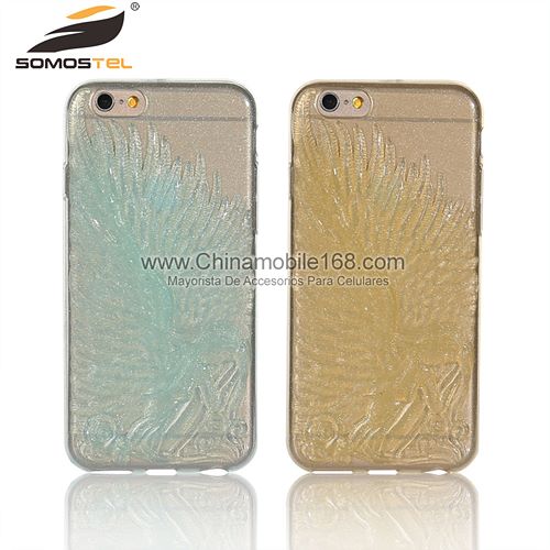 Embossing Angel Wings Protector Case for iPhone