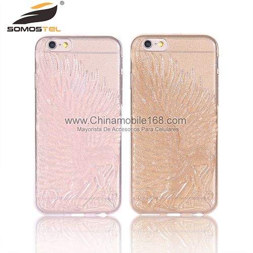 Embossing Angel Wings Protector Case for iPhone