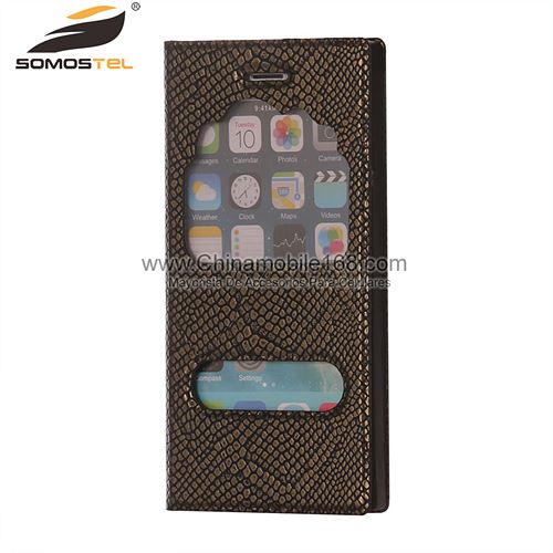 Window View Flip Folio Leather Cover Case