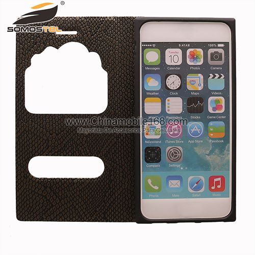 Window View Flip Folio Leather Cover Case