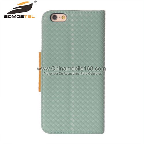 Hit Color Weave Elephant Design Flip Stand PU Leather Case