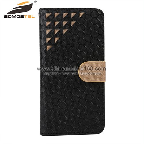 Hollow out Hit Color Flip Stand PU Leather Wallet Case