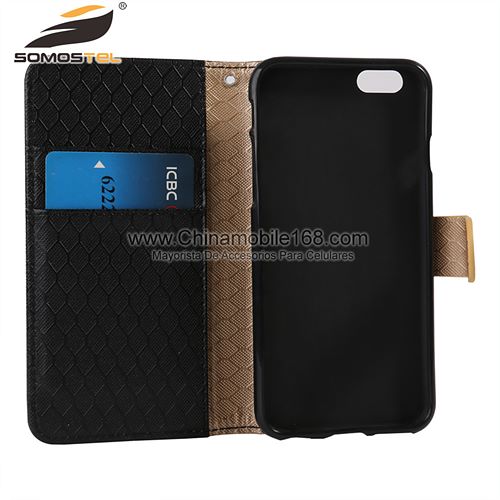 Hollow out Hit Color Flip Stand PU Leather Wallet Case