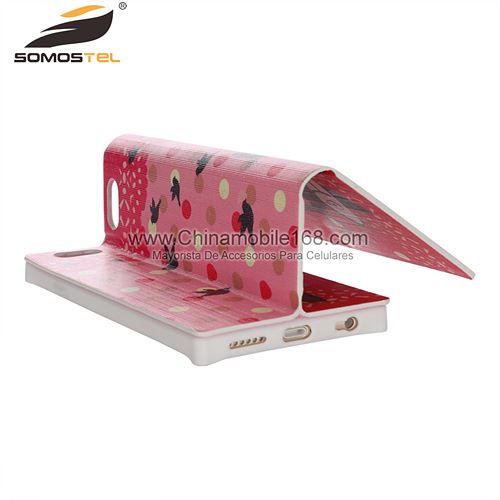 Cat double-sided leather cell phone case