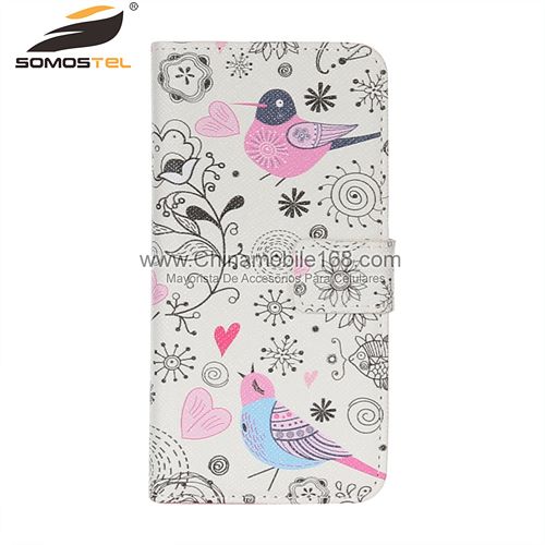 Flip stand fashion cool painted leather case