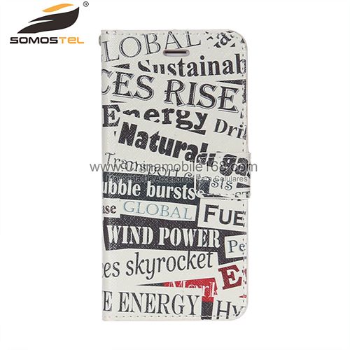 Flip stand fashion cool painted leather case
