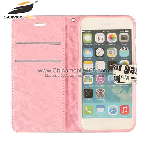 Flip stand fashion cool painted leather case