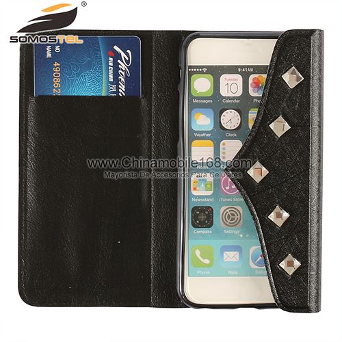Fashion Flip Stand Diamond Phone Leather Case