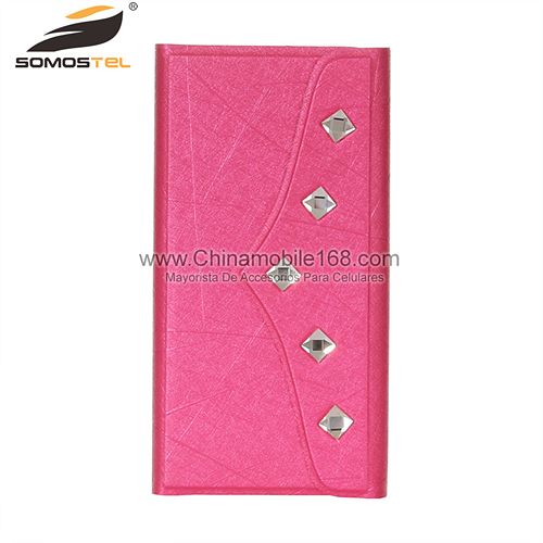 Fashion Flip Stand Diamond Phone Leather Case