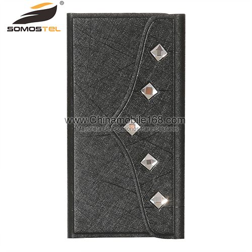Fashion Flip Stand Diamond Phone Leather Case