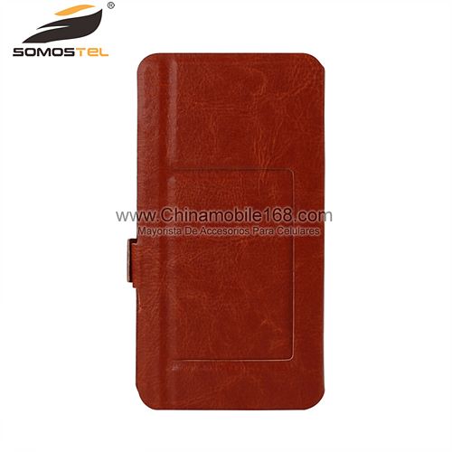 Window View Universal Leather Cell Phone Case