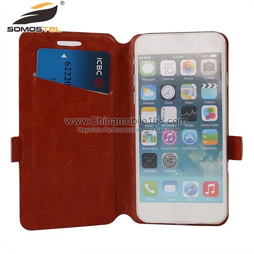 Window View Universal Leather Cell Phone Case