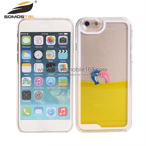 Funda de nadan delfines líquido dinámico para iphone